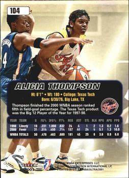 2001 Ultra WNBA #104 Alicia Thompson Back