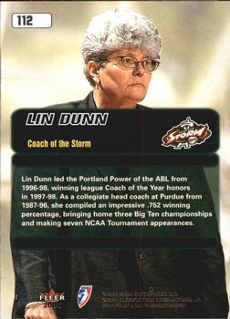 2001 Ultra WNBA #112 Lin Dunn Back