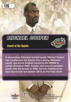 2001 Ultra WNBA #115 Michael Cooper Back