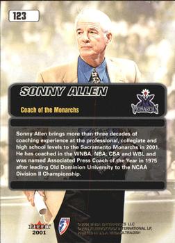 2001 Ultra WNBA #123 Sonny Allen Back