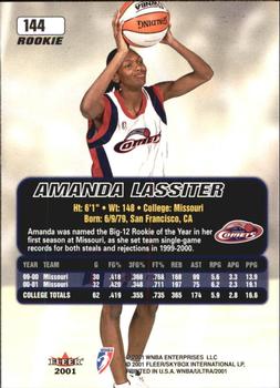 2001 Ultra WNBA #144 Amanda Lassiter Back