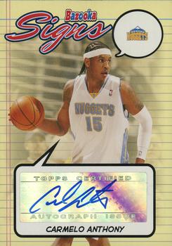 2005-06 Bazooka - Signs #BS-CA Carmelo Anthony Front