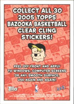 2005-06 Bazooka - Window Clings #NNO Cleveland Cavaliers Back
