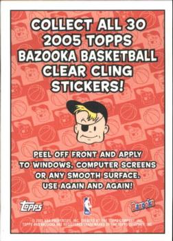 2005-06 Bazooka - Window Clings #NNO Dallas Mavericks Back