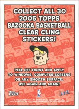 2005-06 Bazooka - Window Clings #NNO Detroit Pistons Back