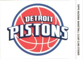 2005-06 Bazooka - Window Clings #NNO Detroit Pistons Front