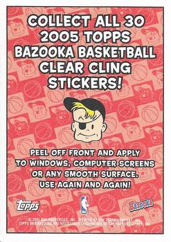2005-06 Bazooka - Window Clings #NNO Golden State Warriors Back