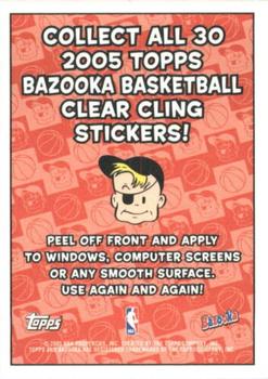 2005-06 Bazooka - Window Clings #NNO Utah Jazz Back