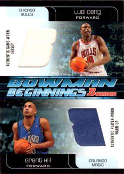 2005-06 Bowman - Beginnings Relics #BB-DH Luol Deng / Grant Hill Front