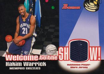 2005-06 Bowman - Welcome to the Show Relics #WSR-HW Hakim Warrick Front