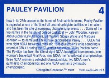 1991-92 Collegiate Collection UCLA #4 Pauley Pavilion Back