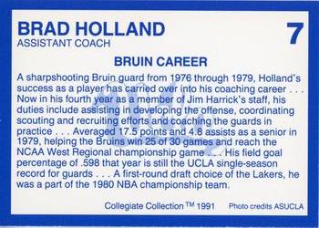 1991-92 Collegiate Collection UCLA #7 Brad Holland Back