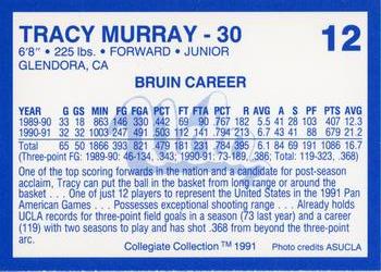 1991-92 Collegiate Collection UCLA #12 Tracy Murray Back