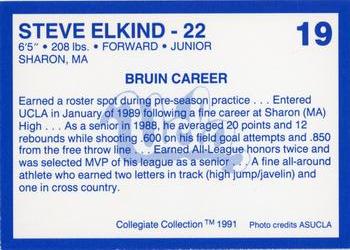 1991-92 Collegiate Collection UCLA #19 Steve Elkind Back