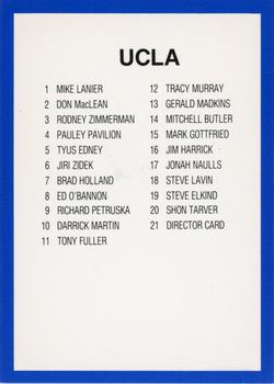 1991-92 Collegiate Collection UCLA Bruins #21 Checklist Front