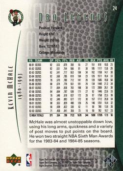 2000-01 Upper Deck Legends #24 Kevin McHale Back