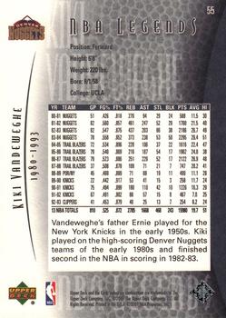 2000-01 Upper Deck Legends #55 Kiki Vandeweghe Back