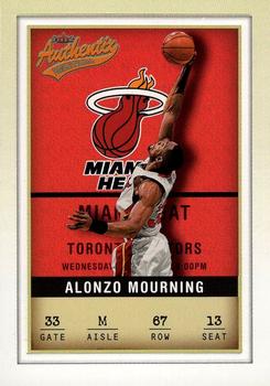 2001-02 Fleer Authentix #67 Alonzo Mourning Front