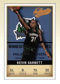 2001-02 Fleer Authentix #75 Kevin Garnett Front