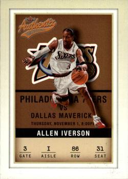 2001-02 Fleer Authentix #86 Allen Iverson Front