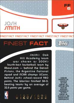 2005-06 Finest - Finest Fact #FF6 Josh Smith Back