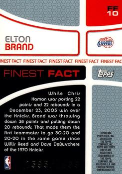 2005-06 Finest - Finest Fact #FF10 Elton Brand Back