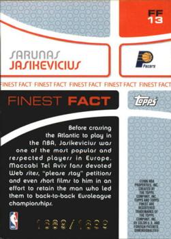 2005-06 Finest - Finest Fact #FF13 Sarunas Jasikevicius Back