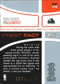 2005-06 Finest - Finest Fact #FF14 Rashad McCants Back