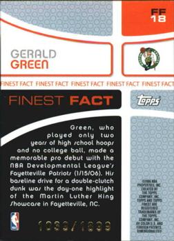 2005-06 Finest - Finest Fact #FF18 Gerald Green Back