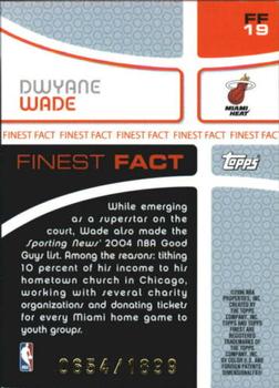 2005-06 Finest - Finest Fact #FF19 Dwyane Wade Back