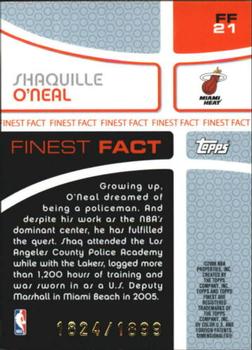 2005-06 Finest - Finest Fact #FF21 Shaquille O'Neal Back