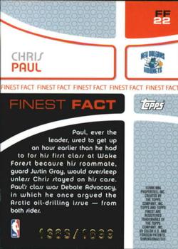 2005-06 Finest - Finest Fact #FF22 Chris Paul Back