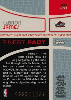 2005-06 Finest - Finest Fact #FF23 LeBron James Back