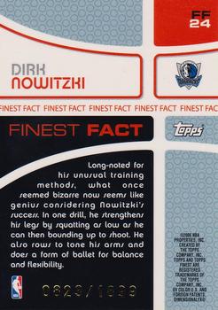 2005-06 Finest - Finest Fact #FF24 Dirk Nowitzki Back