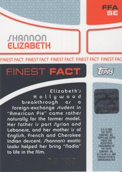 2005-06 Finest - Fact Autographs #FFASE Shannon Elizabeth Back