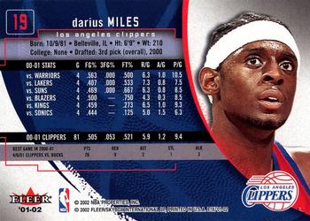 2001-02 E-X #19 Darius Miles Back