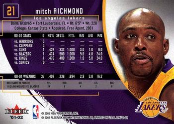 2001-02 E-X #21 Mitch Richmond Back