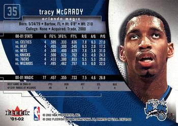 2001-02 E-X #35 Tracy McGrady Back