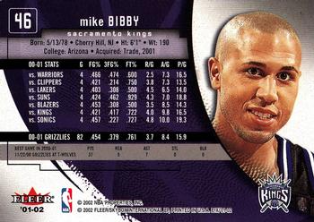 2001-02 E-X #46 Mike Bibby Back
