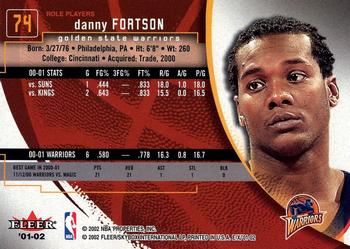 2001-02 E-X #74 Danny Fortson Back