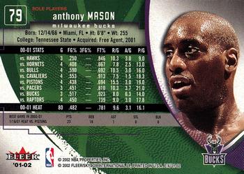 2001-02 E-X #79 Anthony Mason Back