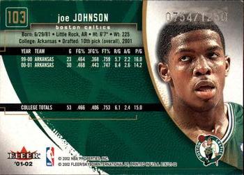 2001-02 E-X #103 Joe Johnson Back