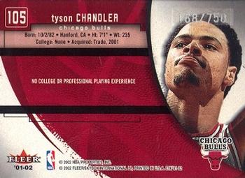 2001-02 E-X #105 Tyson Chandler Back
