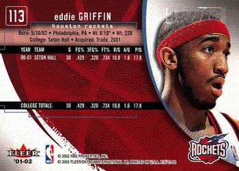 2001-02 E-X #113 Eddie Griffin Back