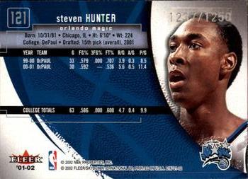 2001-02 E-X #121 Steven Hunter Back