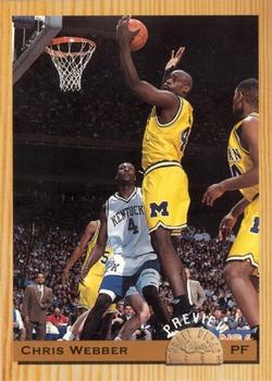 1993 Classic Draft Picks - Previews #NNO Chris Webber Front