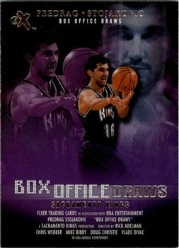 2001-02 E-X - Box Office Draws #BD 3 Predrag Stojakovic Front