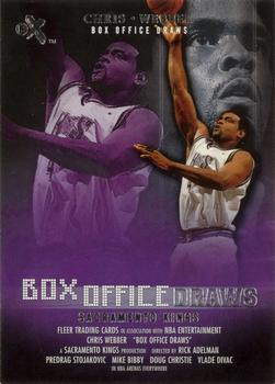 2001-02 E-X - Box Office Draws #BD 12 Chris Webber Front