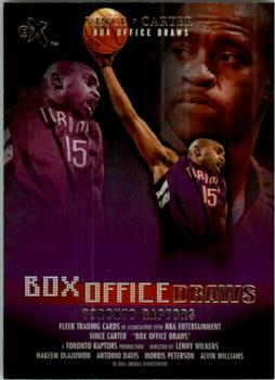 2001-02 E-X - Box Office Draws #BD 15 Vince Carter Front