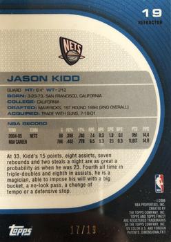 2005-06 Finest - Refractors Black #19 Jason Kidd Back